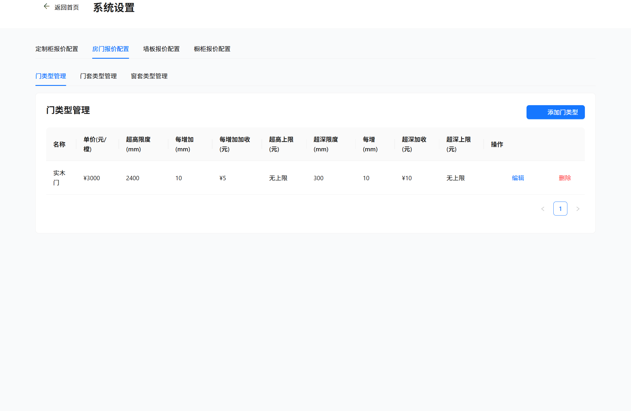 房门报价配置真实截图